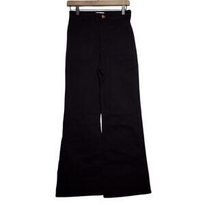 Marine Layer Womens Jeans Size 6 Flare Leg Black High Waist Stretch Boho Hippie